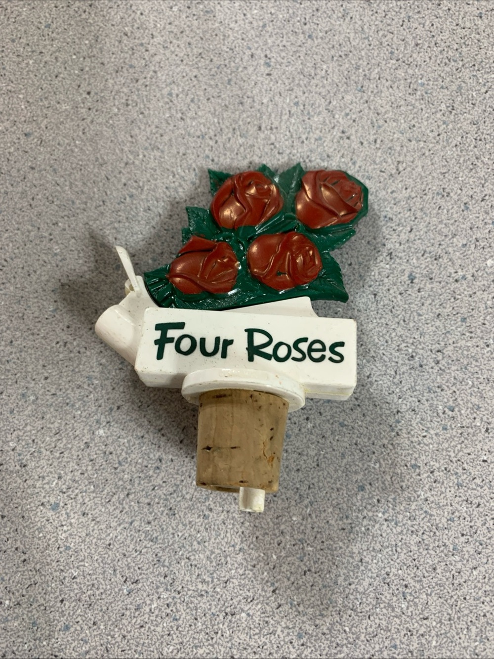 Four Roses Bottle Stopper with Red Roses